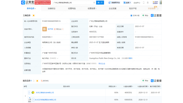 东方日升4000万元成立新公司(图2)